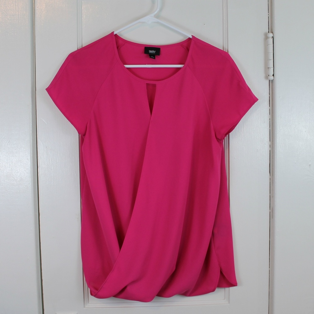 pink mossimo draped dress shirt
